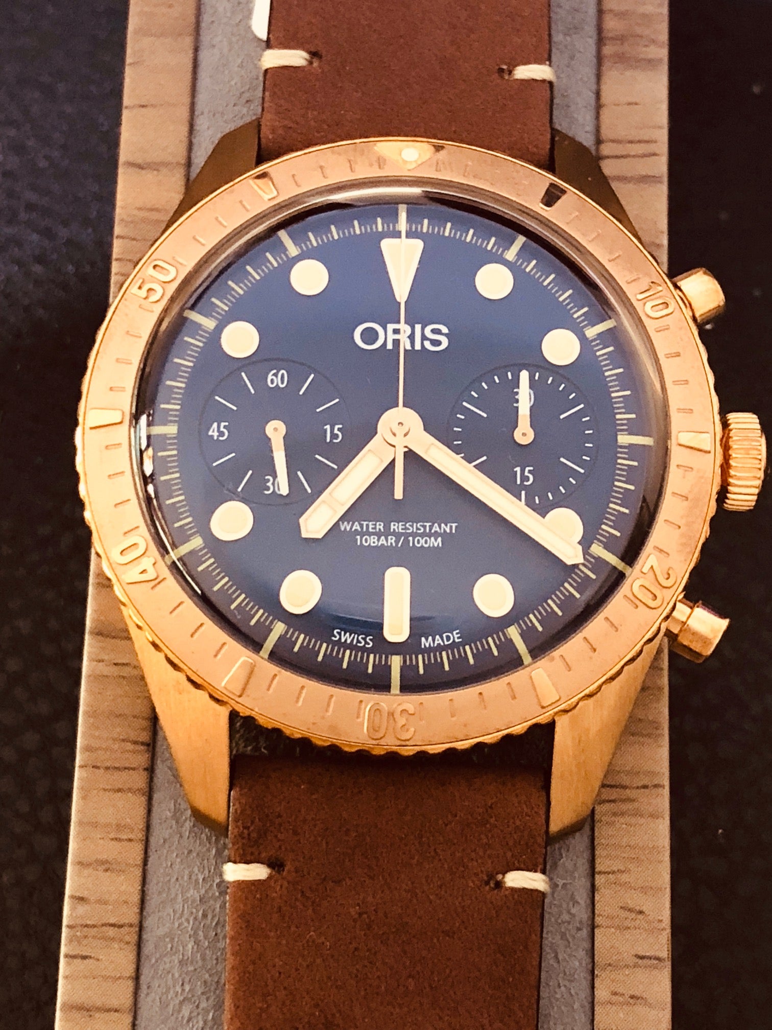 The Oris Carl Brashear Bronze Limited Edition Chronograph Dive Watch