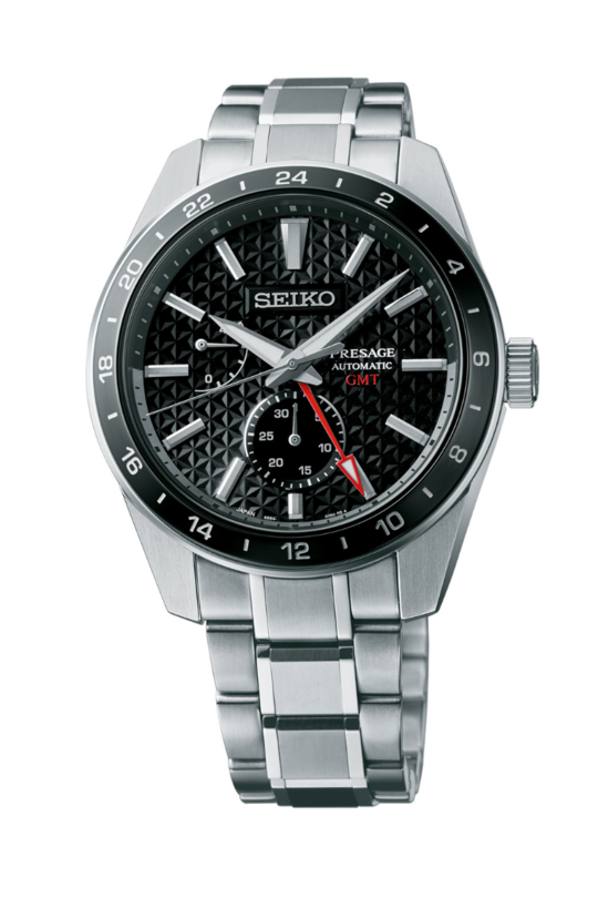 Seiko Presage GMT Sharp Edge SPB221 Black Dial Watch