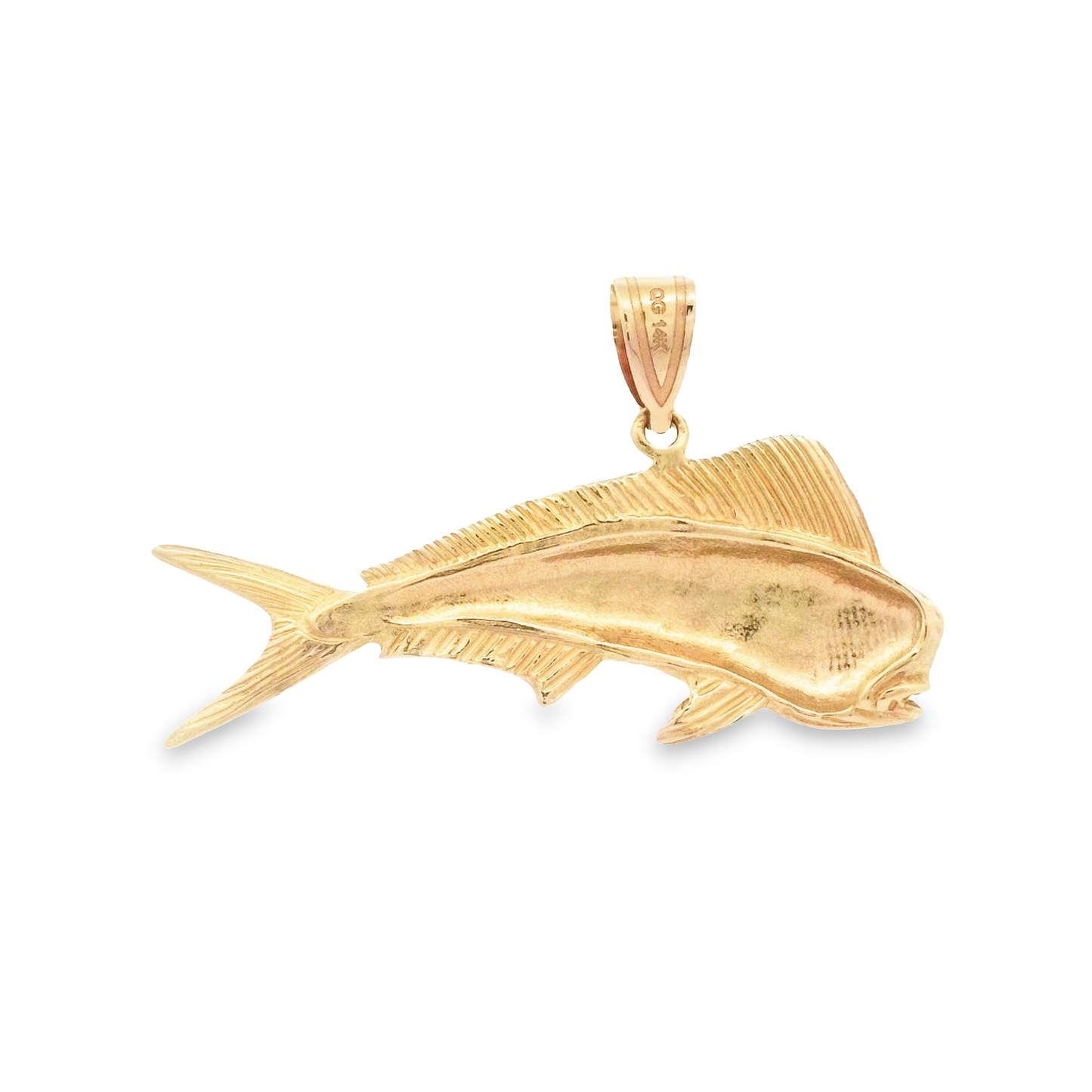 14k Yellow Gold Mahi Mahi Pendant