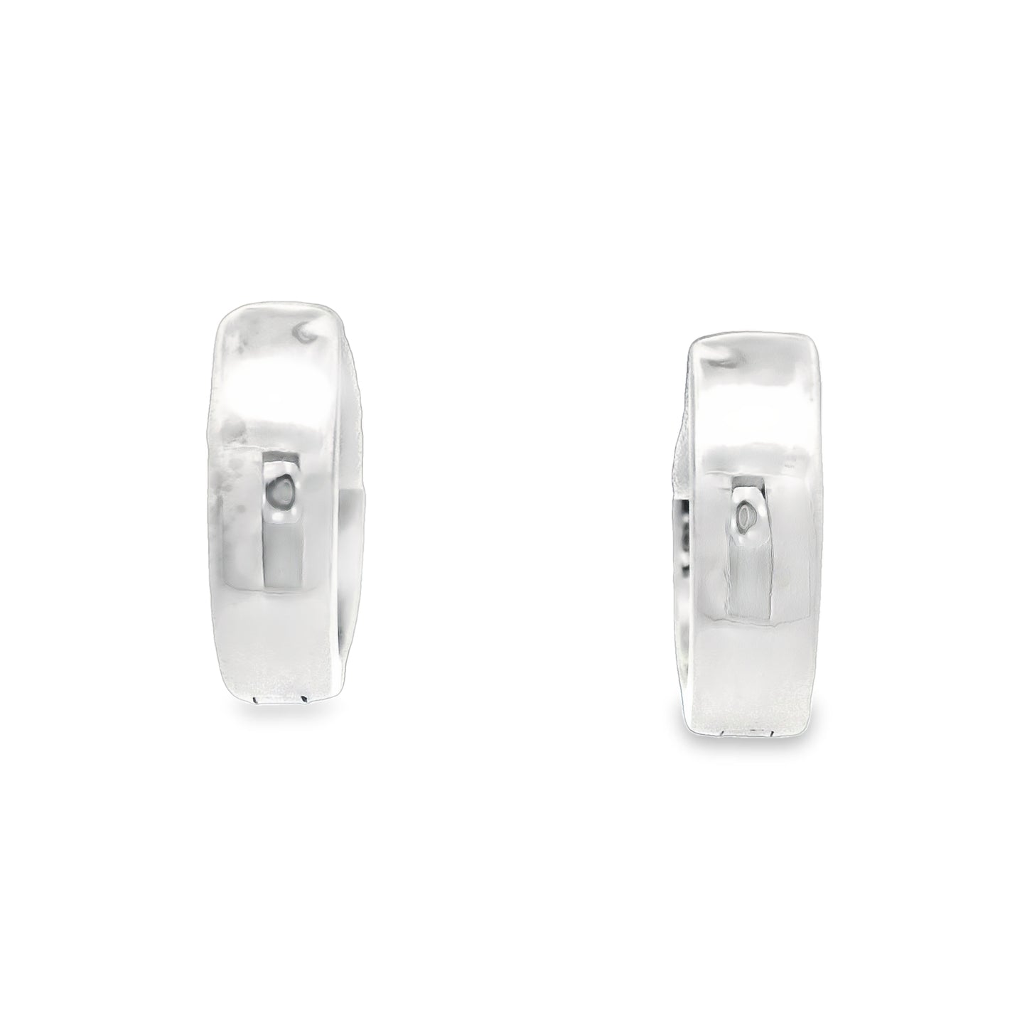 14k White Gold .44cttw Diamond Hoop Earrings