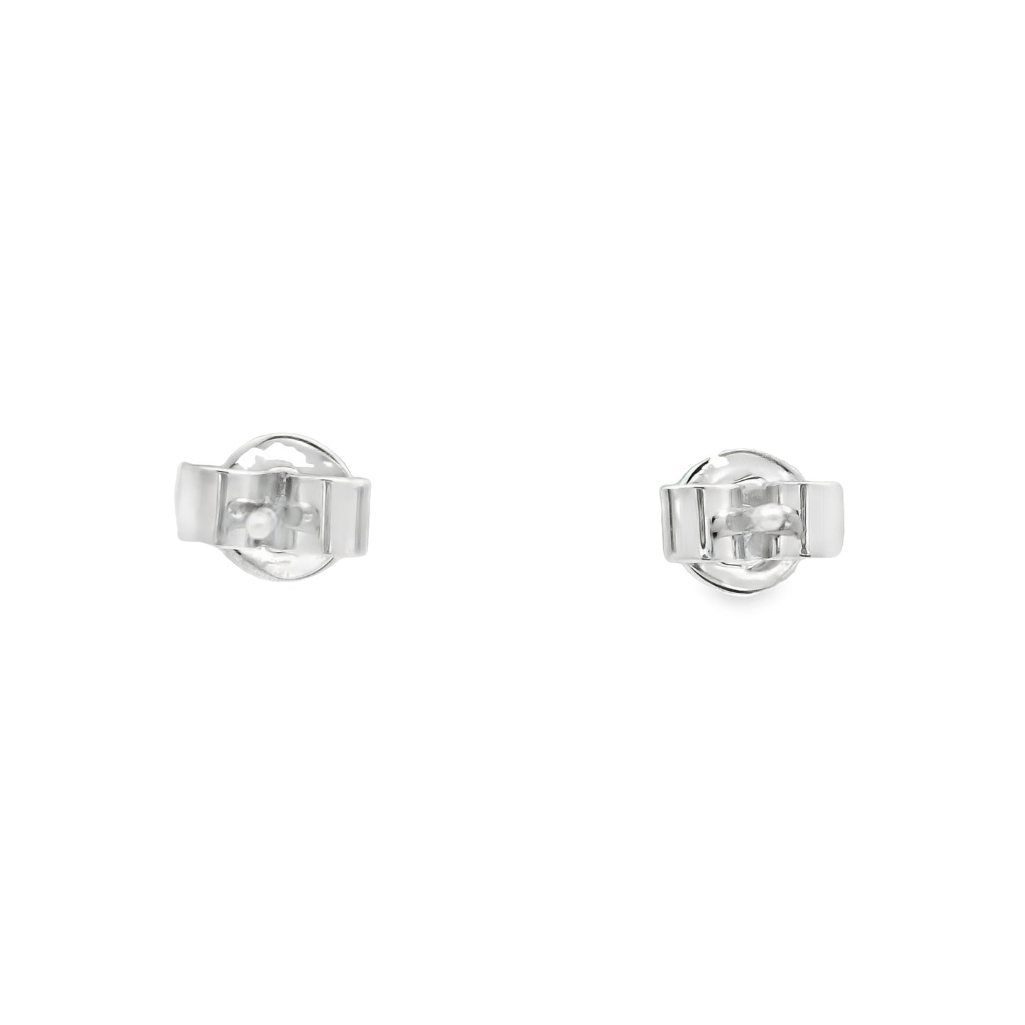 18k White Gold 2.59cttw Emerald With .28cttw Diamond Halo Post Earrings