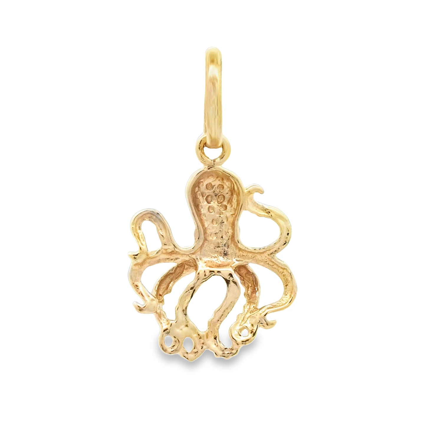 14k Yellow Gold Octopus Pendant