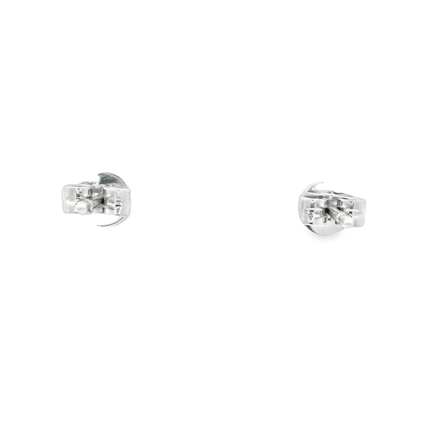 18k White Gold .34cttw Diamond Halo Post Earrings