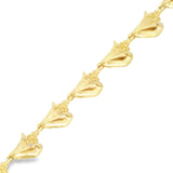 14k Yellow Gold Conch Bracelet 7 1/2
