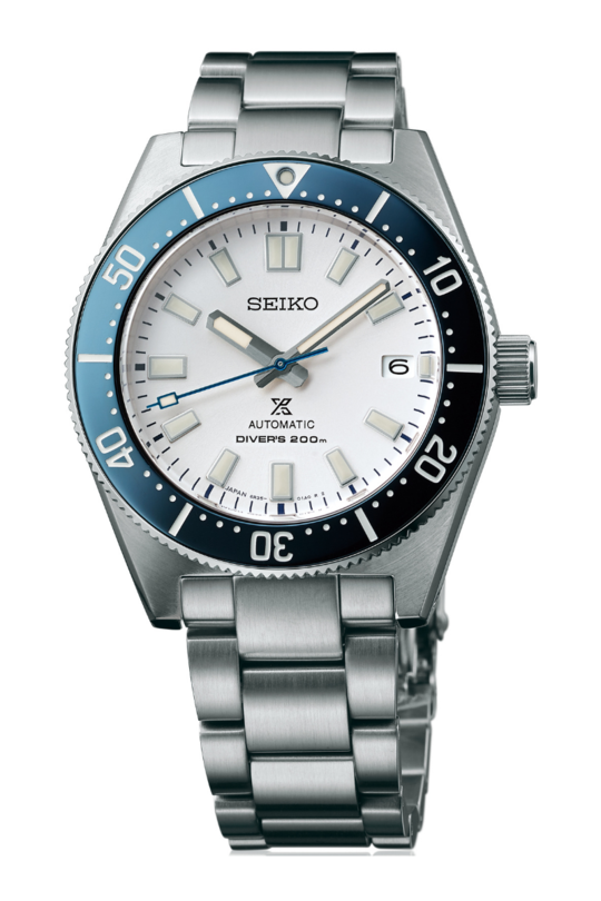 Seiko 140th Anniversary 62mas SPB213 White Dial Blue Bezel Dive