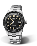 Oris 65 Divers Sixty-Five Black Stainless Steel Watch 01 733 7720 4054-07 8 21 18