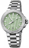 Oris Aquis Date Mid-Size 36.5mm Green Mother of Pearl Dive Watch