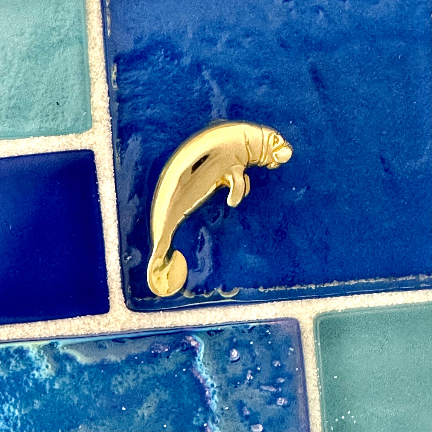 14k Yellow Gold Manatee Pendant