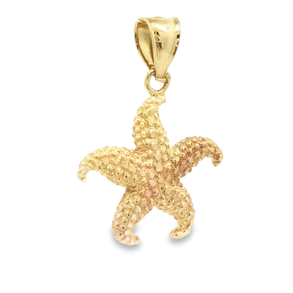 14k Yellow Gold Starfish Pendant