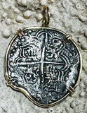 Atocha 14k Gold Bezel 8 Reales Spanish Treasure Coin AT207