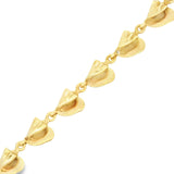 14k Yellow Gold Conch Bracelet 7 1/4