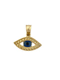 14K Yellow Gold Evil Eye Charm