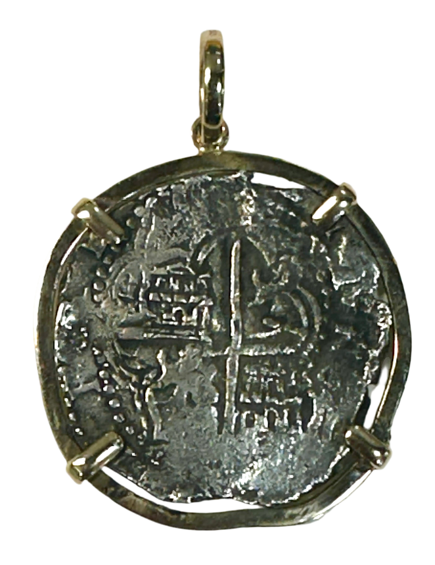 Atocha 14k Gold Bezel 8 Reales Spanish Treasure Coin AT151