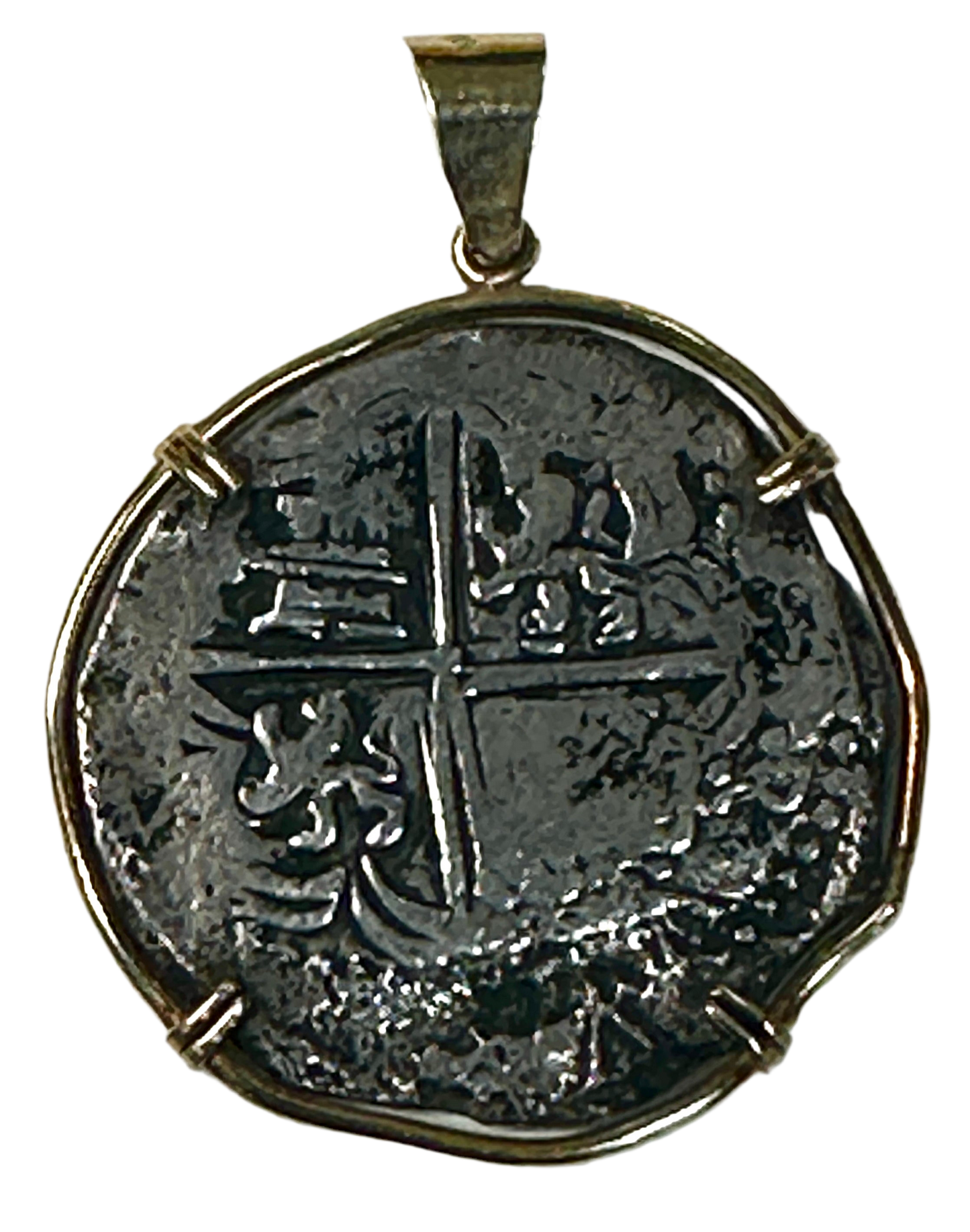 Atocha 14k Gold Bezel 8 Reales Spanish Treasure Coin AT154