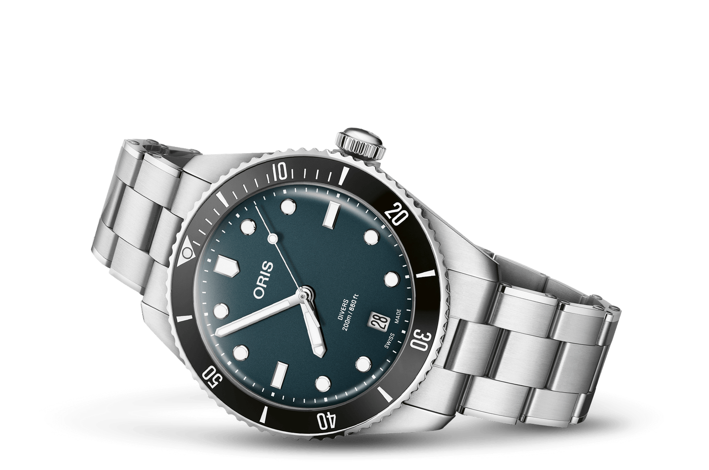 Oris Divers Date Blue Dial Watch 01 733 7795 4055-Set - DePaulas