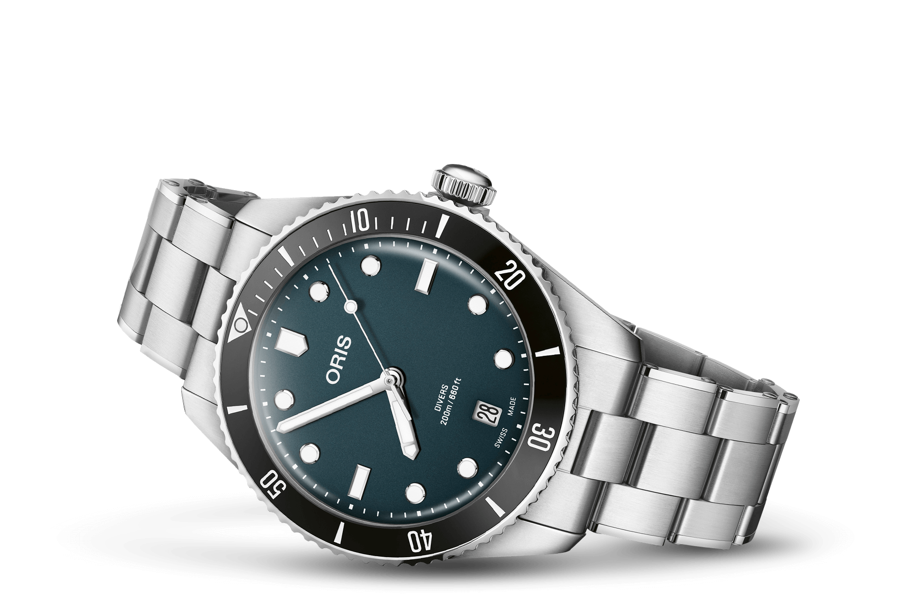 Oris Divers Date Blue Dial Watch 01 733 7795 4055-Set - DePaulas