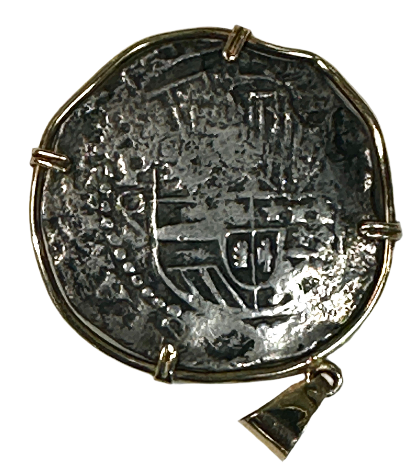 Atocha 14k Gold Bezel 8 Reales Spanish Treasure Coin AT154