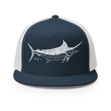 Signature White Blue Marlin Trucker Cap