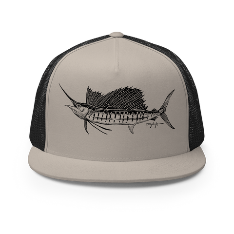 Signature Black Sailfish Trucker Cap