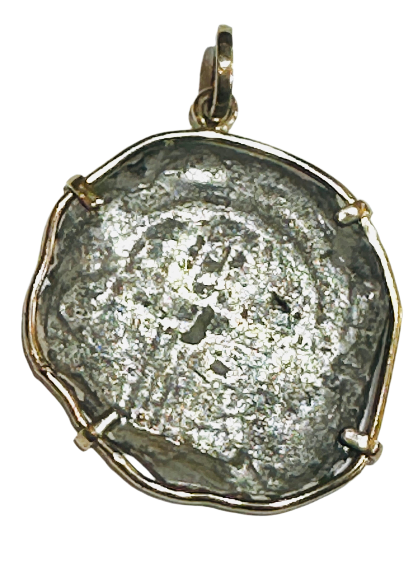 1715 San Martin Cabin Wreck 8 Reales Treasure Coin 14k Gold Bezel 67744