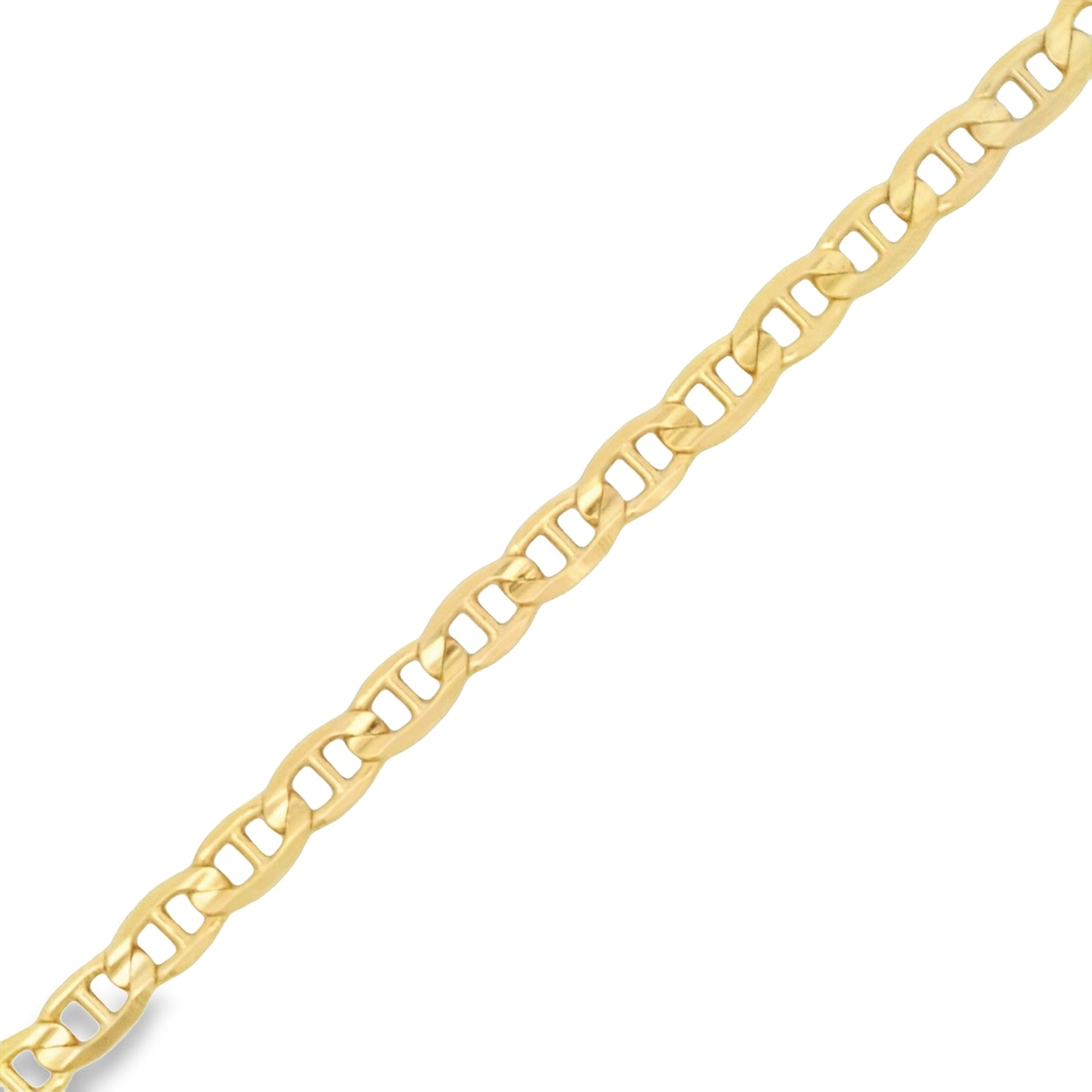 14k Yellow Gold 4.5mm Flat Anchor Bracelet 7 1/4"
