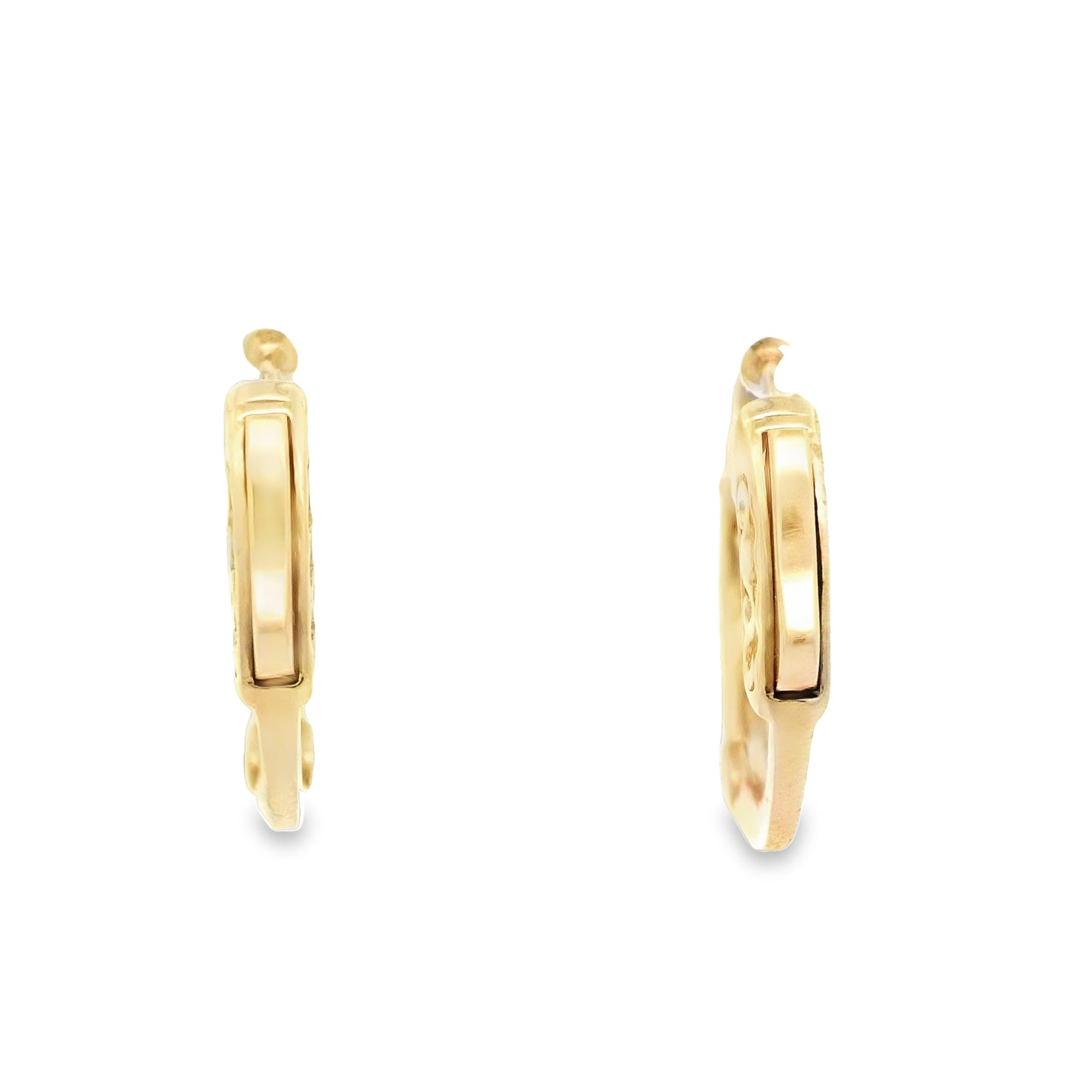 14k Yellow Gold .45cttw Diamond Hoop Earrings