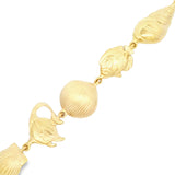14k Yellow Gold Nautical Sea Life Bracelet 7