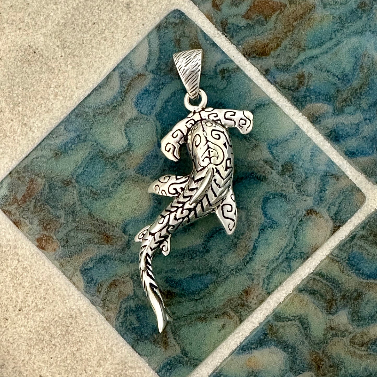 925 Sterling Silver Hammerhead Shark Pendant