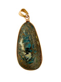 14k gold handmade custom bezel boulder opal pendant