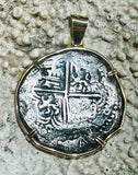 Atocha 14k Gold Bezel 8 Reales Spanish Treasure Coin AT154