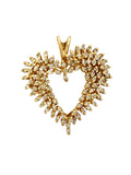 14k Yellow Gold 1cttw Diamond Heart Pendant