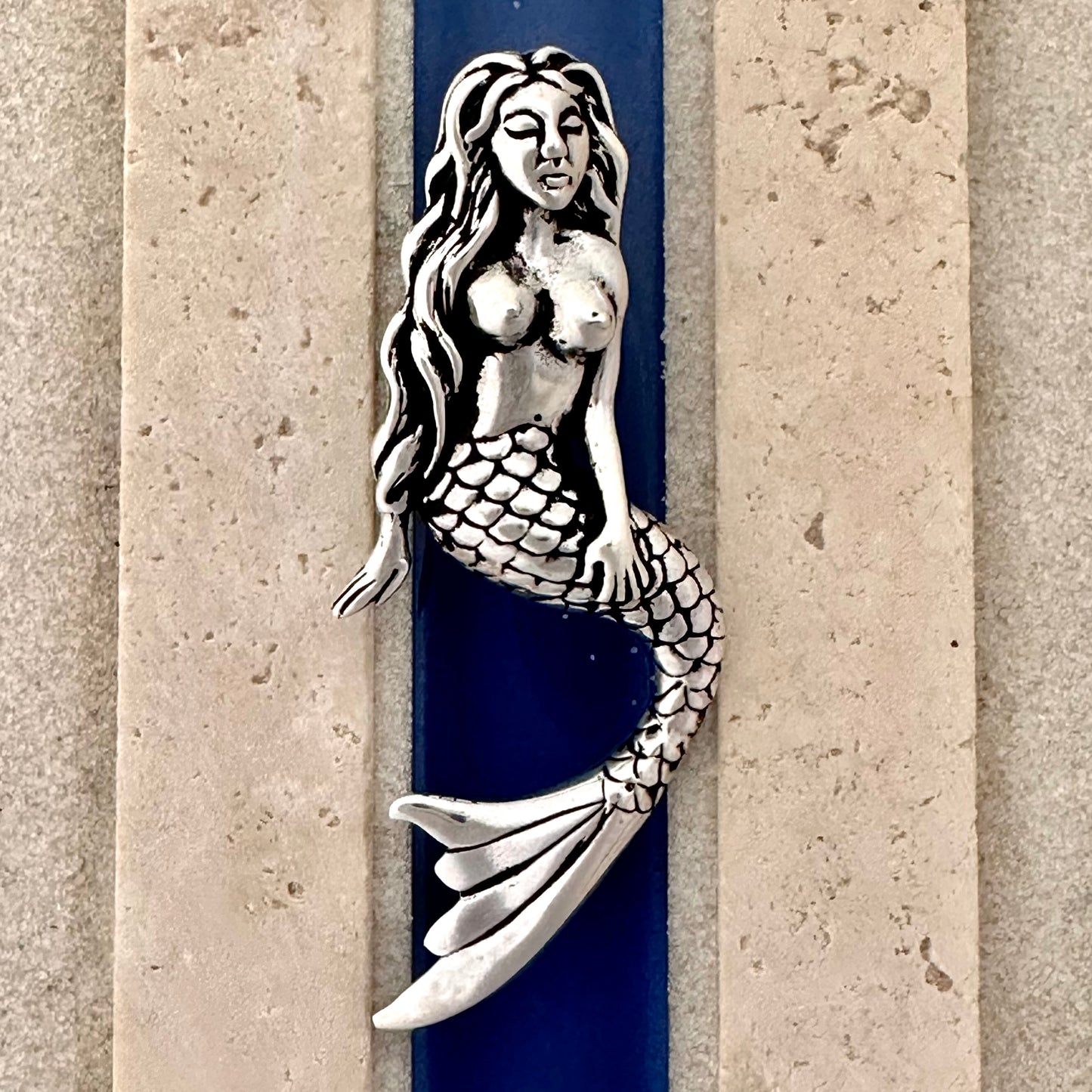 925 Sterling Silver Large Mermaid Pendant