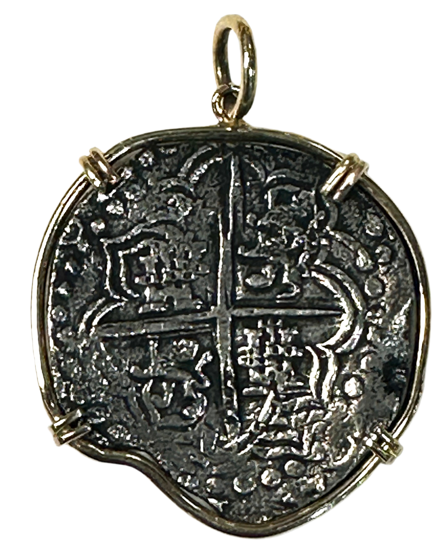 Atocha 14k Gold Bezel 8 Reales Spanish Treasure Coin AT207