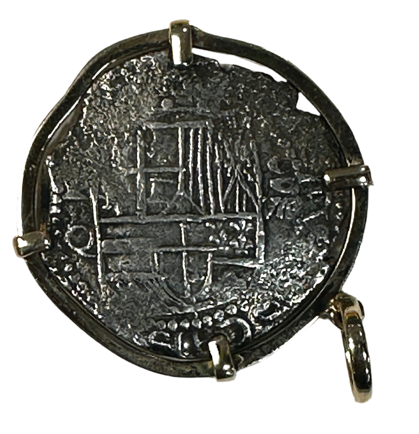 Atocha 14k Gold Bezel 8 Reales Spanish Treasure Coin AT151