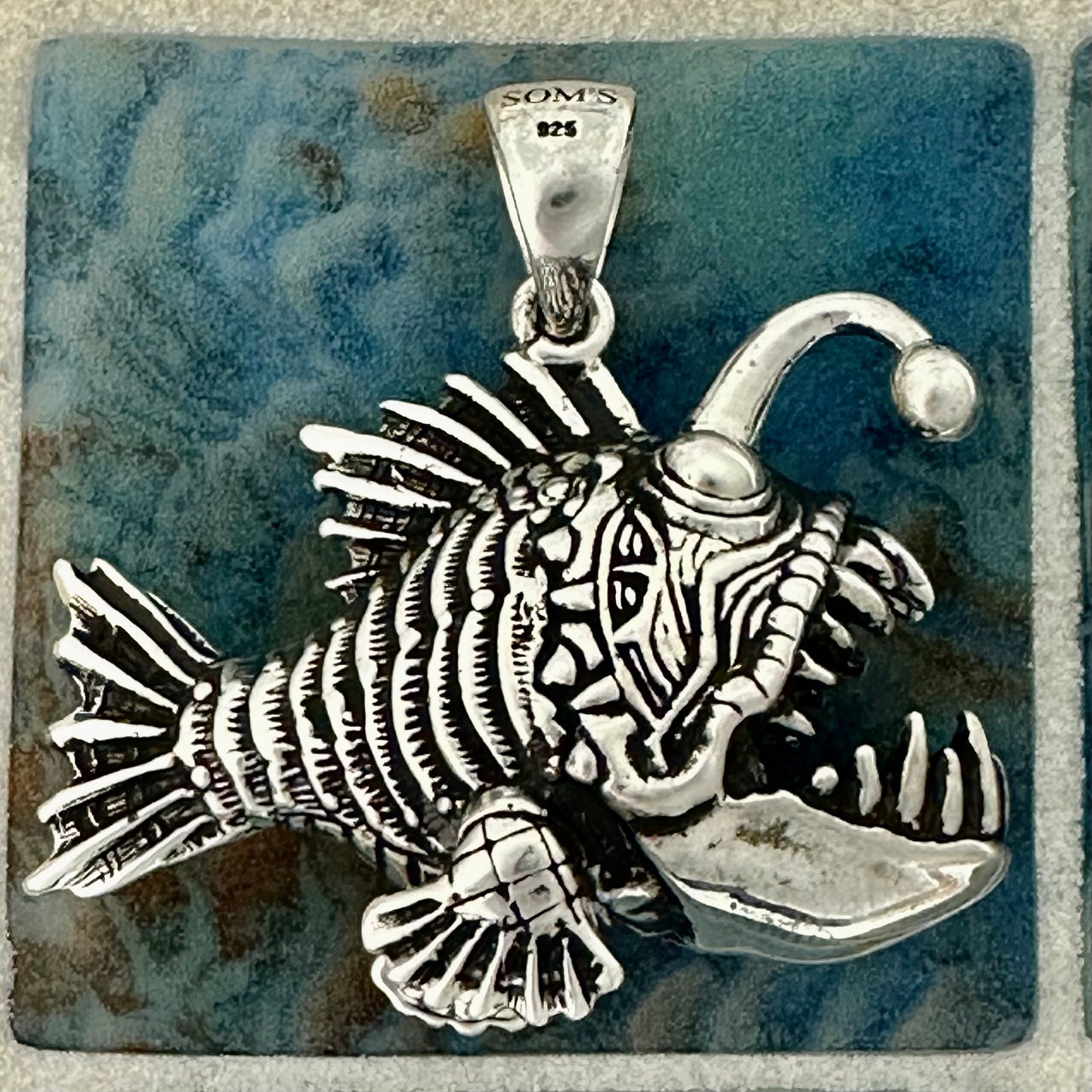 925 Sterling Silver Anglerfish Pendant