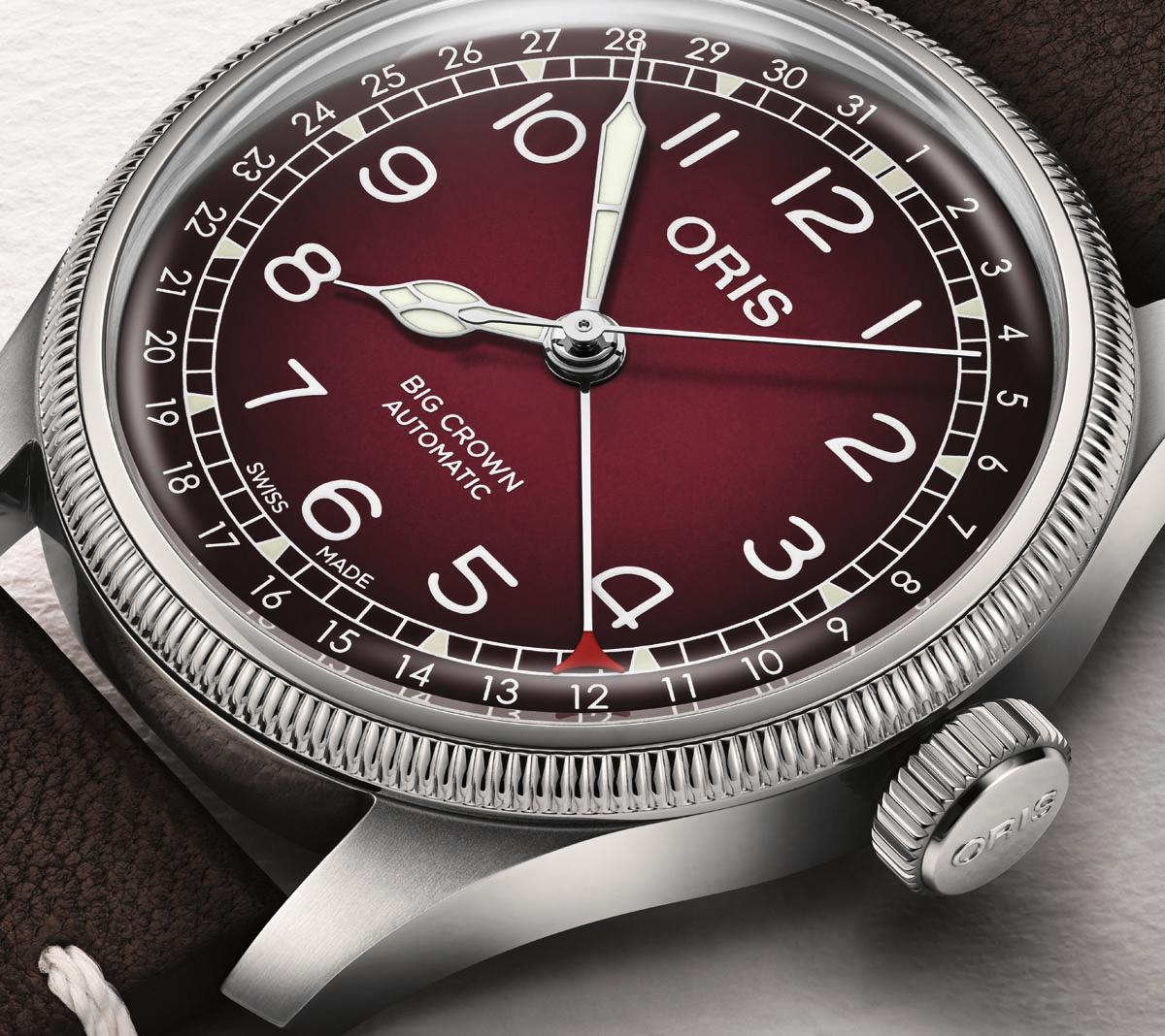 Oris x Cervo Volante Big Crown Pointer Date Burgundy Dial 01 754 7785 4038-Set