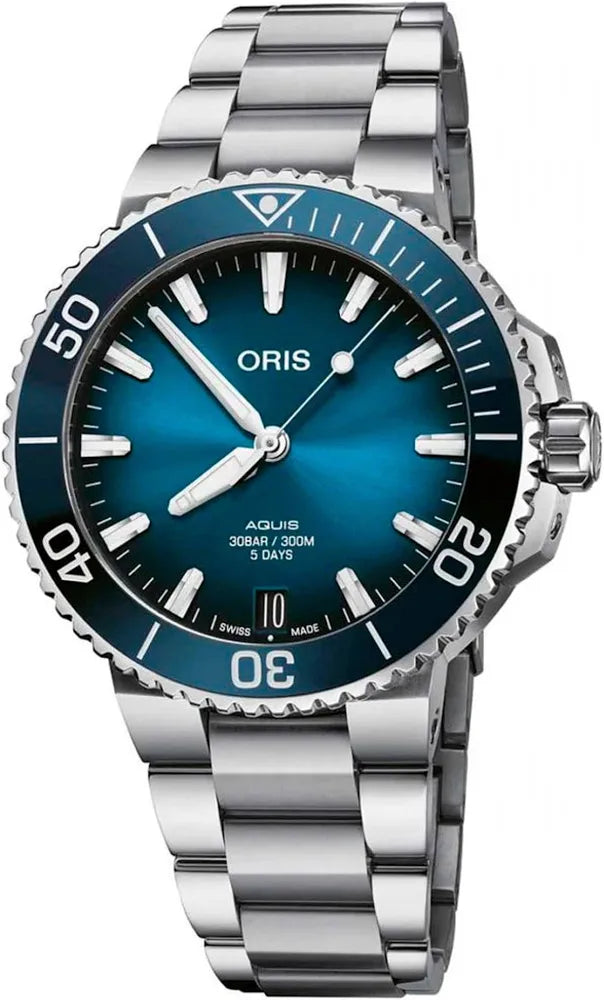 Oris Aquis Date Blue Dial Stainless Steel Watch 43.5mm 01 733 7789 4135-07 8 23 04PEB