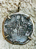 Atocha 14k Gold Bezel 8 Reales Spanish Treasure Coin AT151