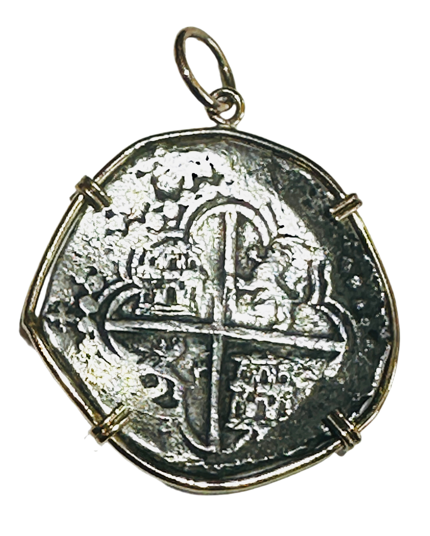 Spice Island Wreck 8 Reales Treasure Coin 14k Gold Bezel 69470