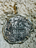 Atocha 14k Gold Bezel 8 Reales Spanish Treasure Coin AT10002