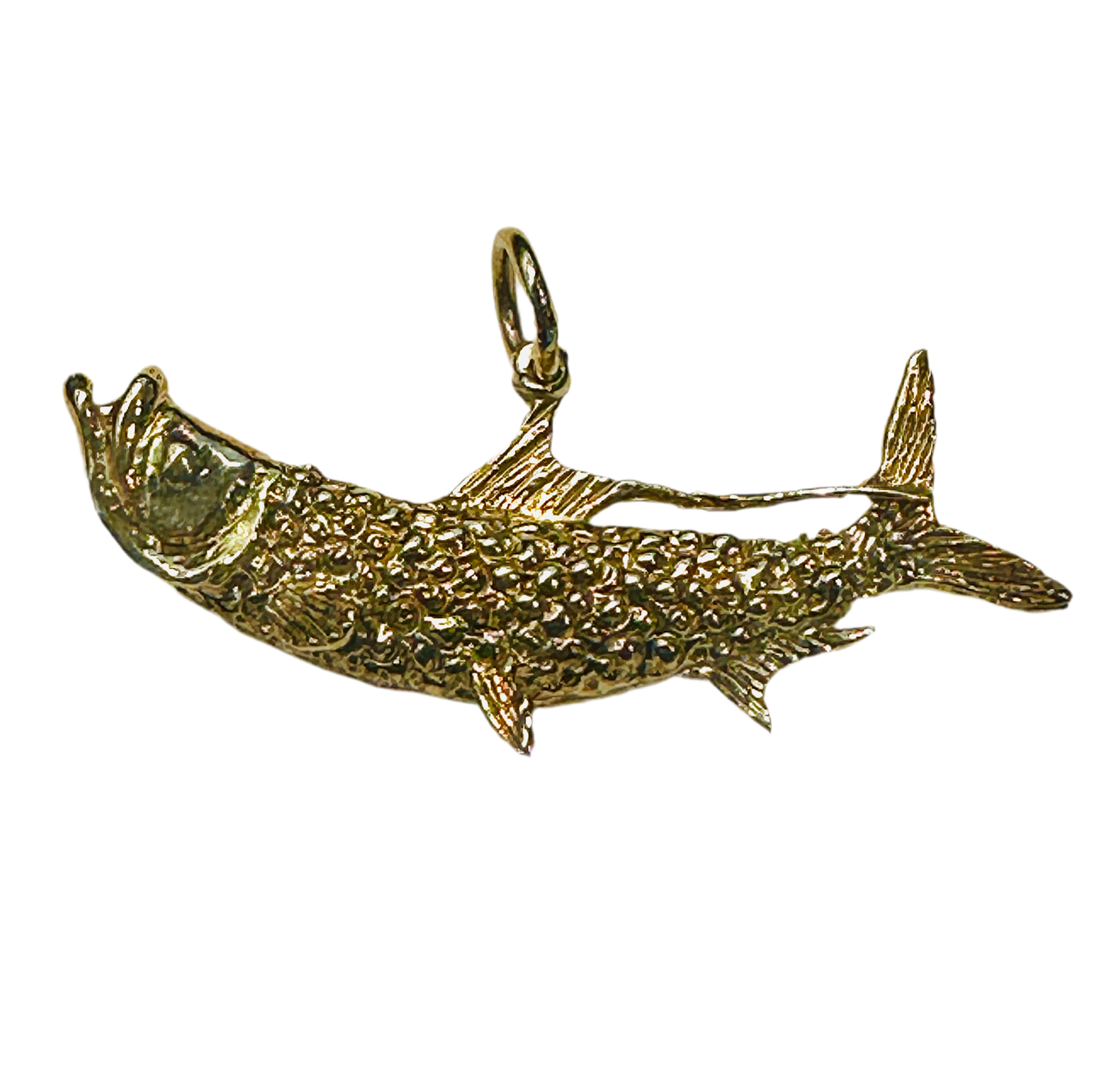 14k Gold Large Tarpon Pendant