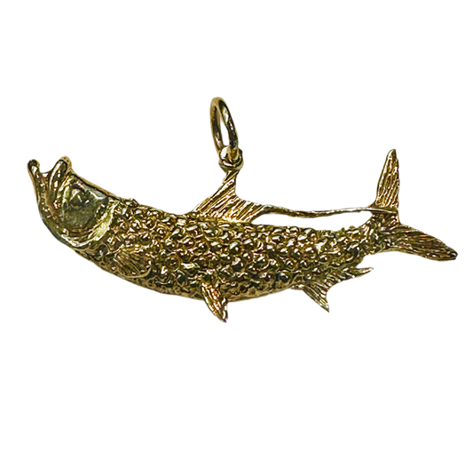 14k Gold Large Tarpon Pendant