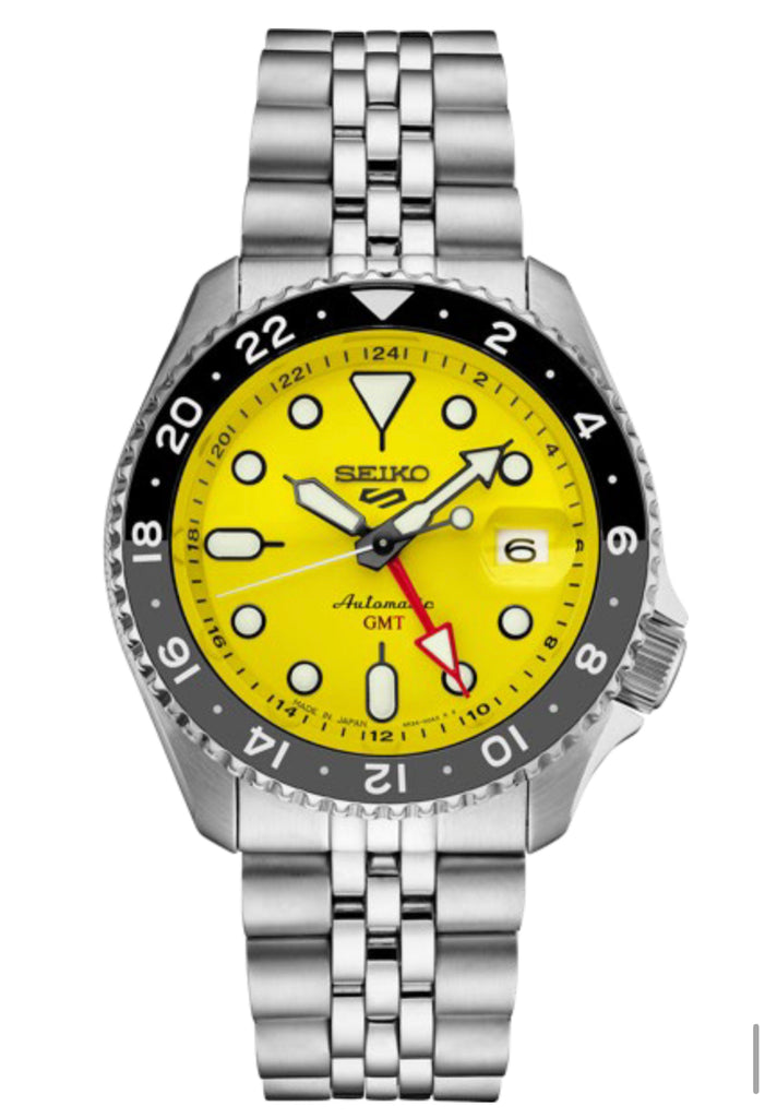 Seiko 5 Sports GMT SSK017 Automatic Watch Yellow Dial