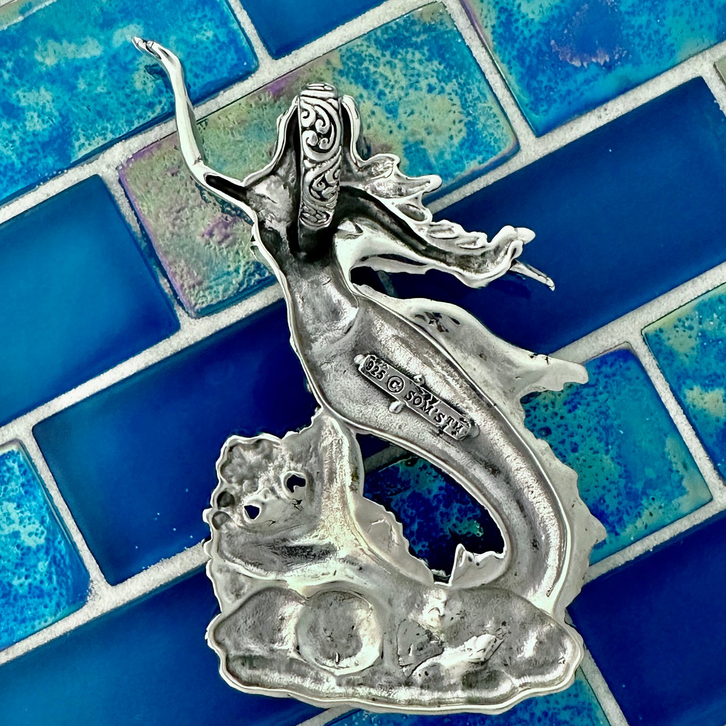 925 Sterling Silver XL Mermaid Pendant - DePaulas