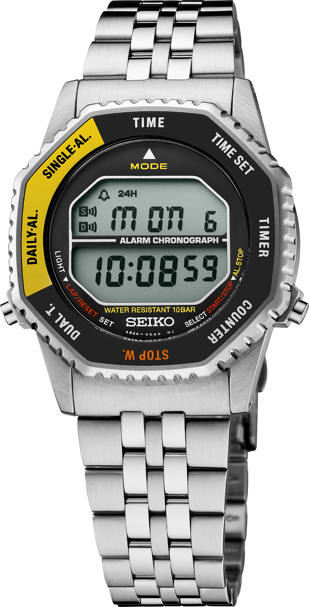Seiko Rotocall Digital Watch SMGG17 Yellow
