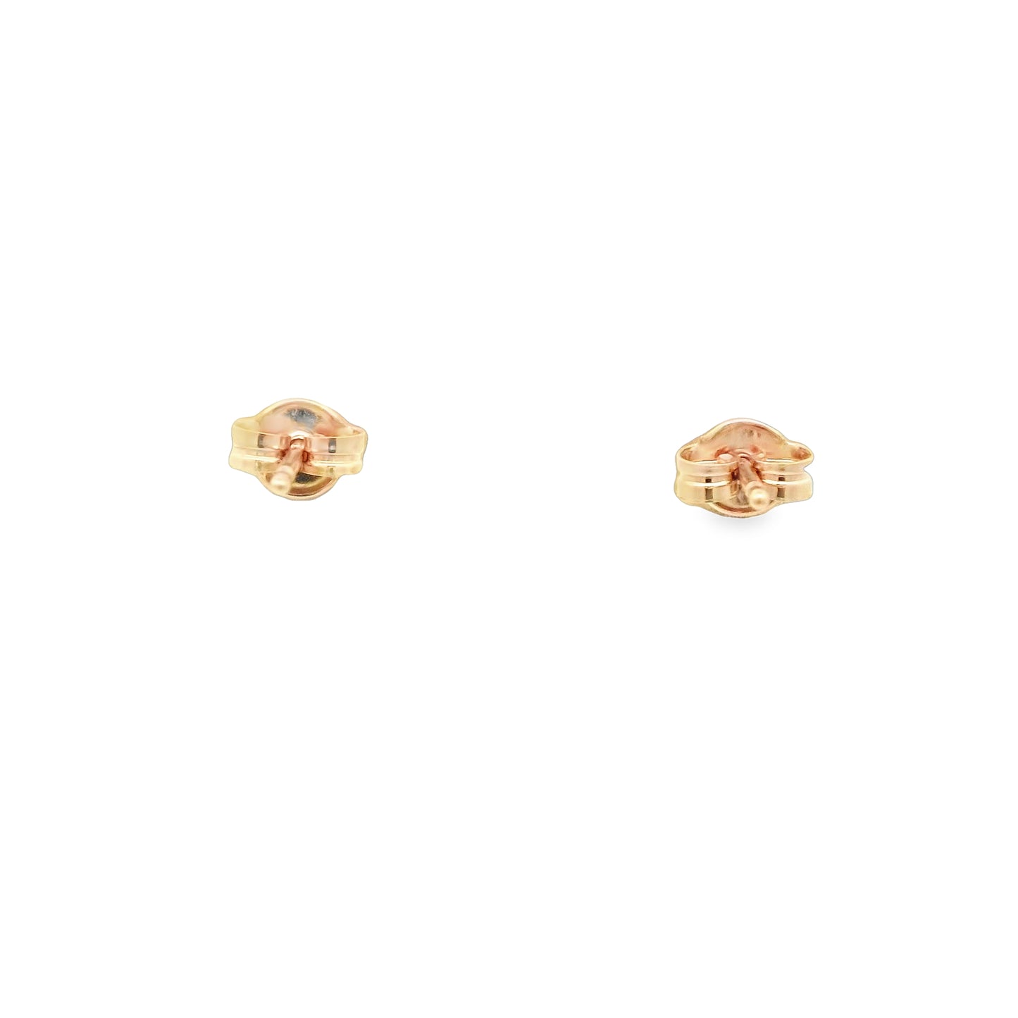 14k Yellow Gold Heart Post Earrings