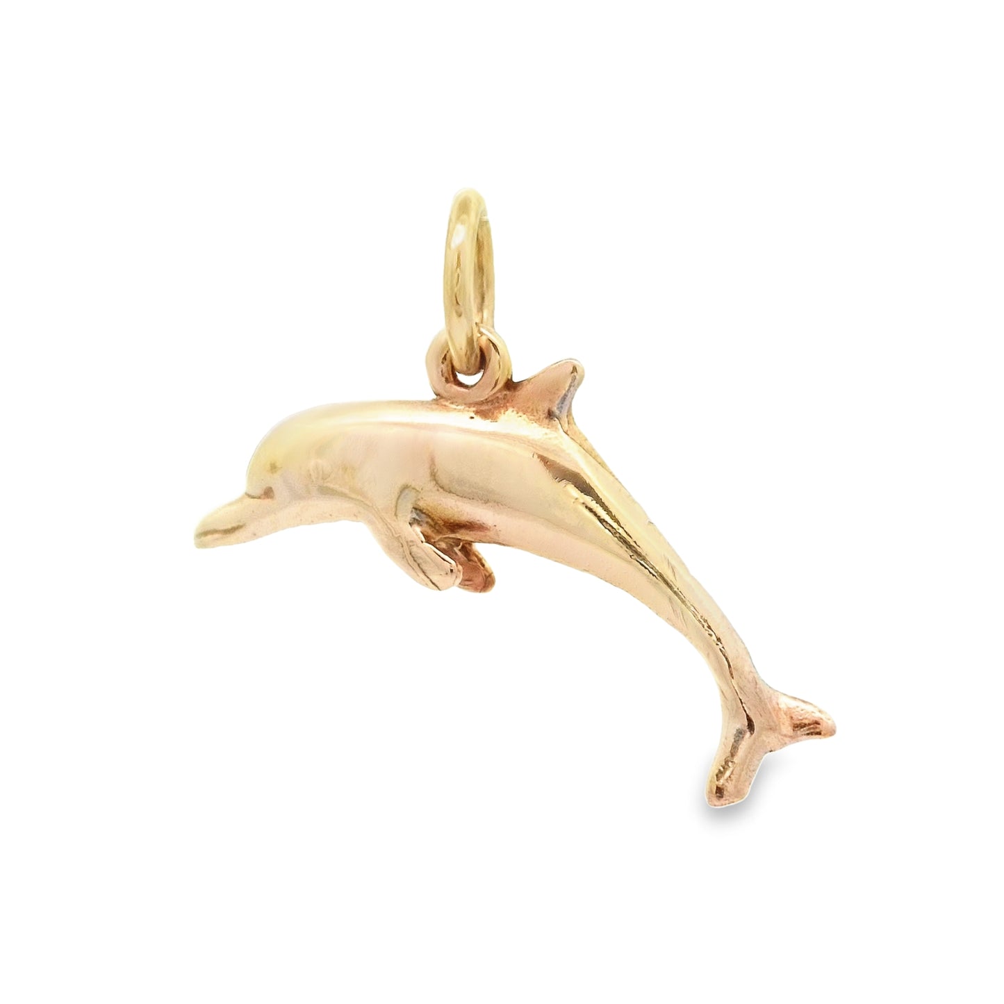 14k Yellow Gold Dolphin Pendant