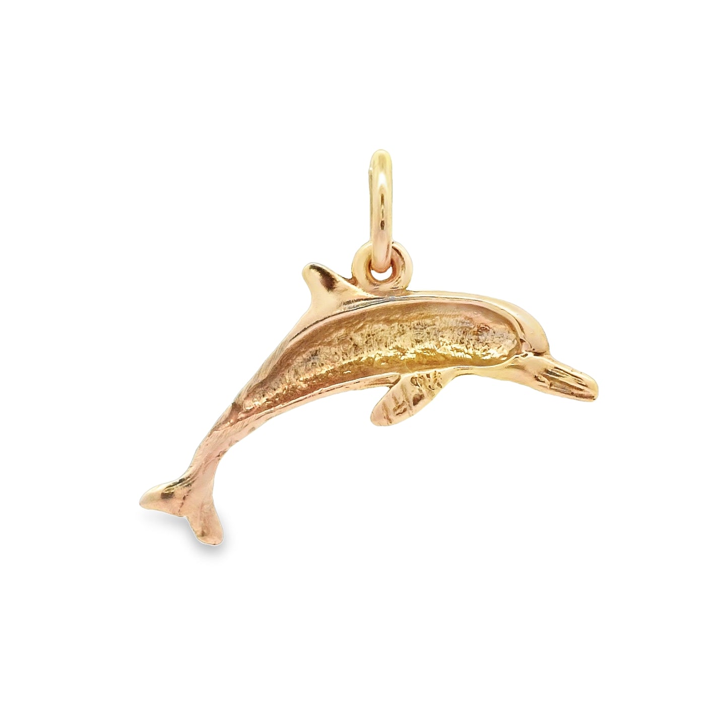 14k Yellow Gold Dolphin Pendant
