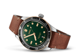 Oris Divers Sixty-Five Green Dial Bronze Bezel Leather Band Dive Watch