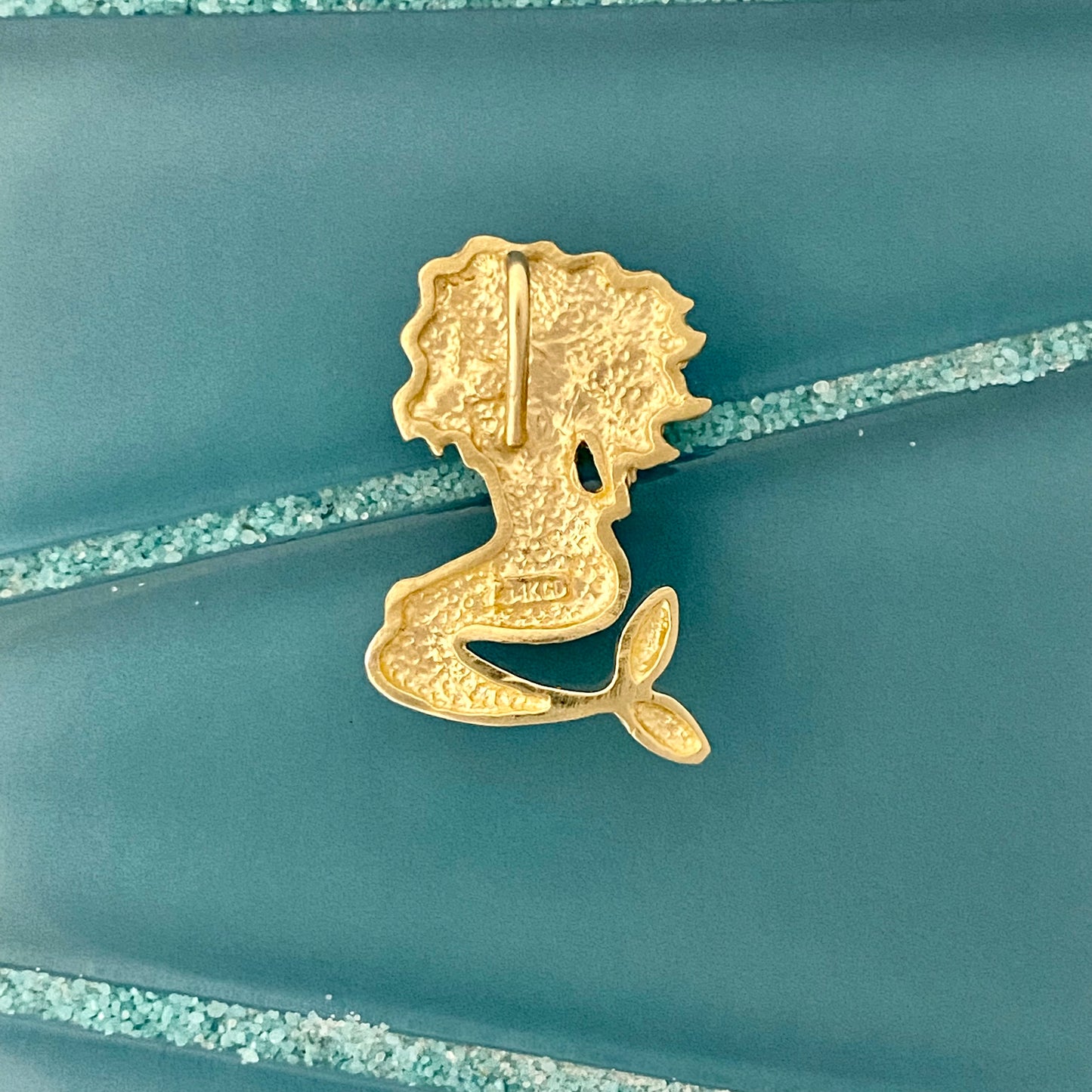 14k 2-Tone Medium Mermaid Pendant
